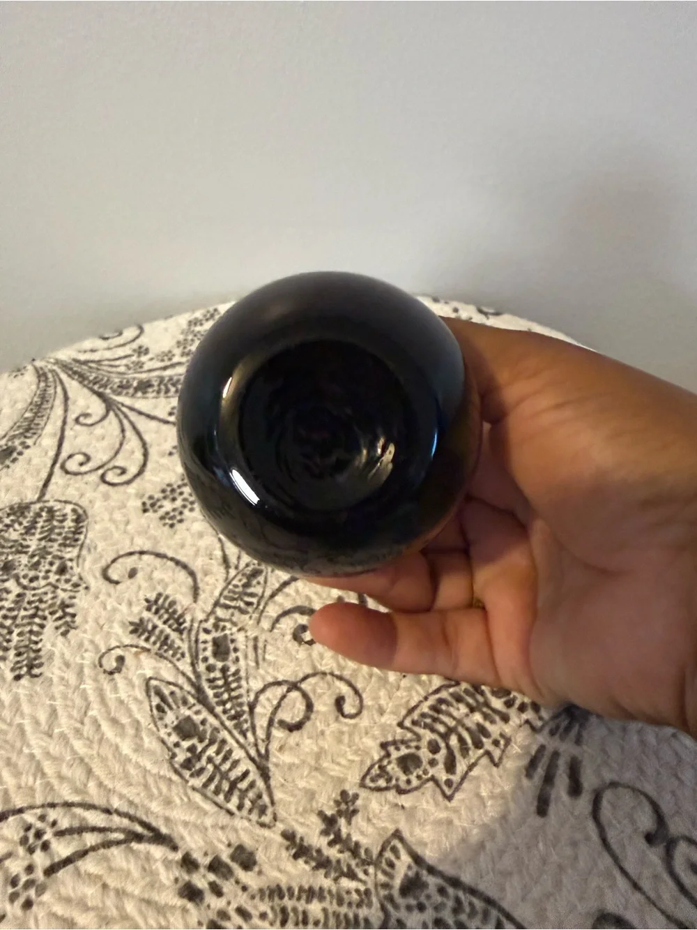 Black Amethyst Dark PurpleHand Blown Glass 4 1/2